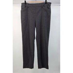 Hilary Radley Dress Pants Womens Large Gray Straight Leg Pull On Career Classic